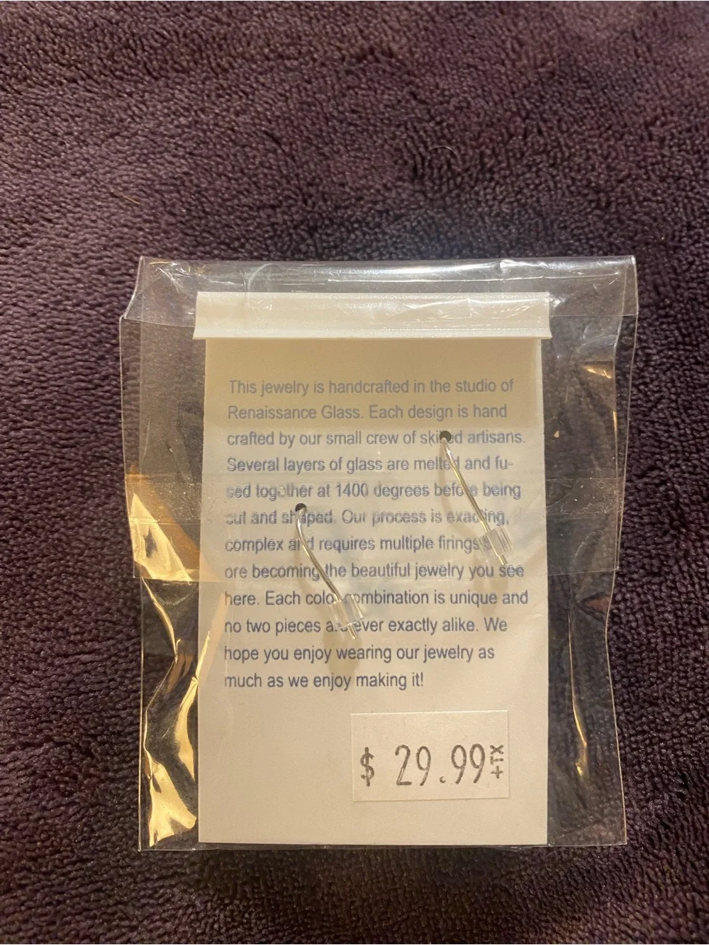 NWT Alaska’s Northern Lights Blue Aurora Whale Tail Glass Earrings
